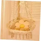 Sonyabecca LED Hanging Chair Light Up Macrame Swing Hammock Chair with Large
