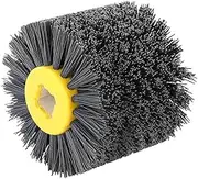 Abrasive Nylon Drawing Wheel Polishing Burnishing Brush 120mm x 100mm for Flat and Irregular Wood, Stone, Grit: 80