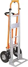 Trailer Hand Truck Convertible Hand Truck, 3 in 1 Folding Dolly 1000 LBS Capacity Heavy Duty Industrial Platform Cart Collapsible Car End Pipes