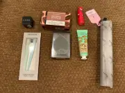 Sephora 7 Pc Bundle eyebrow razor, hand balm, lip, balm, cleansing Pad + more