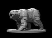 Undead Clockwork Bear Creature Monster Manual 28mm Scale DND D&D Tabletop Mini