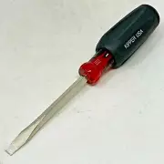 Kipper Tools 1/4" Flat Head Tip Screwdriver 4" (9" L w handle) Square Shank USA