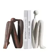 Decorative Bookends for Heavy Books, Thinker Statue Book Holders for Shelves ...