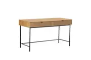 HomeStar Carlos Computer Study Working Home Office Desk Metal Legs W/ Drawer Oak/Black