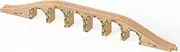 Orbrium Toys 6 Arches Viaduct Bridge for Wooden Railway Track Fits Thomas Trains Brio Set