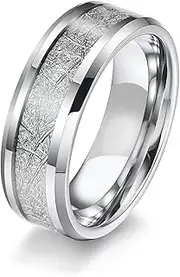 [JONAYUOV] Titanium Stainless steel Ring,The Leaf-Link Chain Ring Anxiety Relief Fashion Simple Ring Wedding Ring