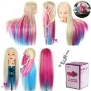 Training Head Hair Hairdressing Practice Styling Manikin Cosmetology Doll Clamp