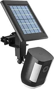 [HOLACA] 2-in-1 Weatherproof Gutter Mount for Stick Up Cam/Pro Solar Panel, Spotlight Cam Pro Battery and Stick Up Cam Plus Battery Outdoor Mount Accessories for Ring Solar Panel (Black)