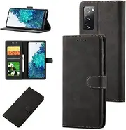 [YocoverTech] Case for Samsung S23 FE 5G Wallet Case,for Galaxy S23 FE 5G Case[6.4"] Retro Matte PU Leather Wallet Flip Cover with RFID Blocking Card Slots Magnetic Closure Kickstand Cover-Black
