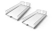 Kessebohmer 2500030 Arena 8"W Dispensa Trays for Cabinet Pull Out - White