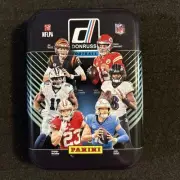 2024 Donruss Football Empty Holiday Tins Mahomes Burrow Lamar Parsons