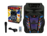 Mr. Dj BOSTON 8" Portable Bluetooth Speaker 8" Portable Active Powered Bluetooth
