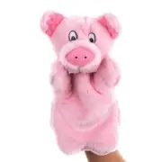 Pig Cute Animal Hand Puppet Kid Gloves Plush Toy Family Parent-Child Doll Pink