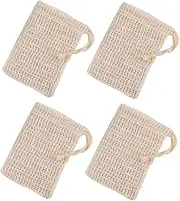 Baluue 4 Pack Exfoliating Soap Pouch Net Soap Bag Soap Storage Bags Mesh for Gentle Skin Exfoliati