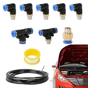 Pneumatic T Shaped Tee | Quick Release Pneumatic Connectors - Labor-Saving Vehicle Accessories, Pressure-Resistant Car Supplies for Nylon Hose