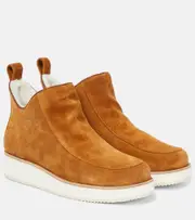 [Gabriela Hearst] Gabriela Hearst Harry shearling-lined suede ankle boots AU 9 brown