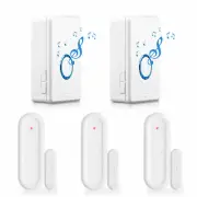 Wireless Window Door Open 48 Chime Entry Security Alarms Doorbell with 3 Sensors