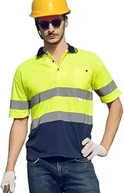 Construction Vest Reflective Safety T-Shirt Quick-Drying Breathable Reflective Clothing for Cycling Walking Hiking Jogging Safety Vest mesh (Color : Fluorescent Yellow, Size : M)