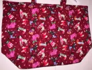 Vera Bradley Essential Grand Tote Bag Purse Dogs Holiday Hounds Dog Christmas