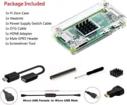 Raspberry Pi Zero 2 W Case Kit with Raspberry Pi Zero 2 W Case Power Supply NEW.