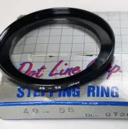 49-58mm Metal Step Up Lens Filter Converting Adapter Ring 49mm-58 E49-E58 Japan