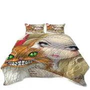 Faces of Faery #29 Alice and Cheshire Cat Coverlet