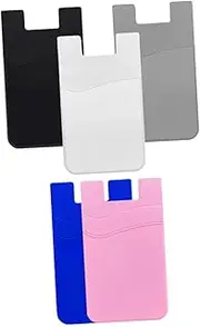 ELAYARD 5pcs Self-Adhesive Phone Card Holders for Stick Design for Id Credit Cards Convenient and Portable Storage for Smartphones