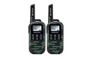 ECOXTALK EXG50 500mW Compact Handheld UHF Radio Twin Pack - Green Camo (3km)
