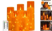 Flameless LED Candles with Timer 5 Pc Flickering Flameless Candles for