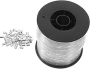 BESPORTBLE 1 Set Clear Nylon Fishing Line with Aluminum Crimping Sleeves for DIY Crafts Strong and Reliable Easy to Use Fishing String for Hanging Decor and Projects