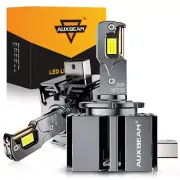 2PCS AUXBEAM D1S 6500K 66140 66144 85410 85415 LED HEADLIGHT BULBS vs HID XENON (for: Jeep)