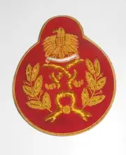 Libya Colonel Gaddafi Uniform Cap Hat Badge Red Gold Uniform General Libyan War