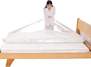 [Esoes] Large Vacuum Storage Bags Waterproof Sealable Vacuum Seal Mattress Bag with Zip Reusable Space Saver Bags for Mattress,Clothes, Compress Mattress By 85%, No Vacuum Pump (180x85cm)