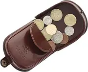 [Visconti] Monza Collection Vegetable Tanned Leather Tray Coin Purse TRY5, Brown, One Size