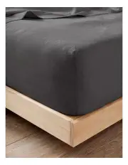 [Linen House] Nimes Fitted Sheet In Magnet