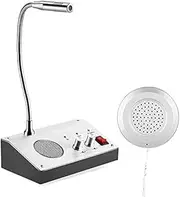 CHROX Dual-Way Counter Intercom,Window Intercom System Counter Intercom Counter Interphone Counterintercom Speaker for Store Office Hospital Bank,110V-220V