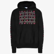 Champion Reverse Weave Hoodie Holiday Team Black Pullover Men’s Size M - Medium