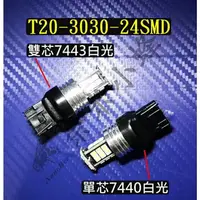 在飛比找樂天市場購物網優惠-T20 W21雙芯 LED煞車燈 7443/7440解碼高亮