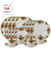 Royal Albert Old Country Roses 20pc Dinnerware Set with $68 Credit
