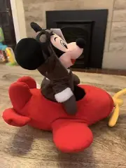 RARE Mickey In Plane The Disney Store plush Beanbag