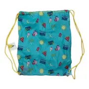 80's Retro Green Summer Drawstring Backpack