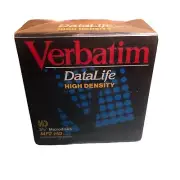 Verbatim Datalife MF2 HD 3.5 IBM Diskettes Floppy Disks Factory Sealed 10 Pk NOS
