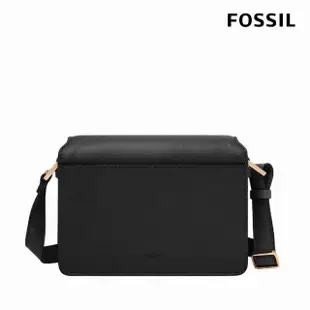 【FOSSIL 官方旗艦館】Avondale 真皮翻蓋側背小包-黑色 ZB1860001