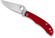 SPYDERCO New Honeybee, Red G-10 Handles, Plain Edge, Sandvik 12c27, C137GRDP