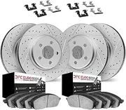 Dynamic Friction Company Front and Rear Brakes and Rotors| Hardware Included| Front and Rear EURO 5000 Ceramic Brake Pads and Rotors Kit| Fits 2009-2016 Renault Koleos