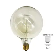 Amonson Lighting G125 Filament Edison-style E27 Bulbs Globes 40W Shape G