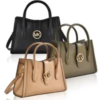 在飛比找momo購物網優惠-【Michael Kors】Gabby圓標LOGO防刮皮革兩