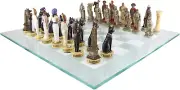 Historical Themed Chess Set Egyptian Ptolemaic Pharaoh Army VS Augustus Caesar R