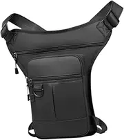 Drop Leg Bag Fanny Pack Hip Bag Mens Waist Bag for Traveling Biking Climbing Black