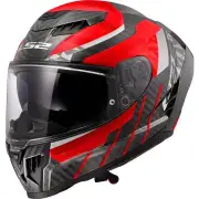 FF807 Dragon Trax Red Full Face Helmet